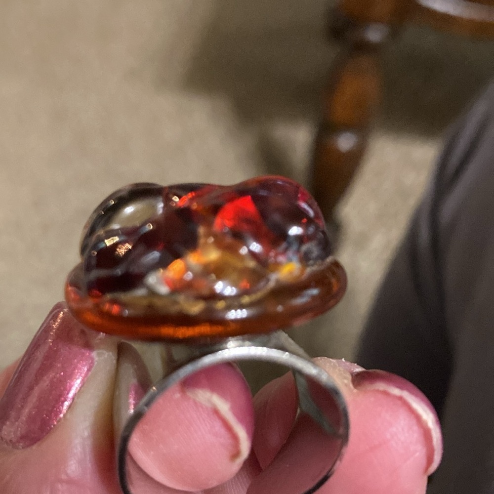 Antica Murrina adjustable glass ring approximate size is 6ish to 7 - Picture 9 of 12